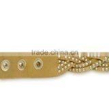 Popular PU Leather Bracelet, Hot Sale Gift Leather With Crystal Gem Decoration thumbnail-3