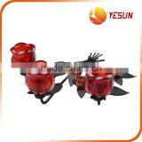 Iron Candle Holder,Rose Candle Holder, Glass Candle Holder thumbnail-2