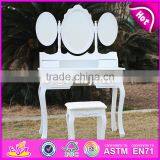 2017 New Design Youth White Folding Wooden Dressing Table W08H076 thumbnail-4