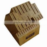 Regular 30- Slots Rubber wood Knife block, Stand, holder