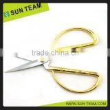 ST005 6"" Heavy-duty Tailor Gold Plated Ribbon Cutting Scissors thumbnail-3