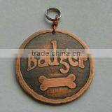 Zinc Alloy Round Dog Tag