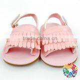 Latest Fashion Girls Sandal Baby Barefoot Sandals Leather Material White Baby Summer Sandals Shoes For New Born One Year Baby thumbnail-3