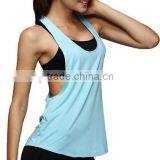 Womens Basic Loose Low V Neck Racerback Sport Tank Top Vest Ladies Tank Tops thumbnail-4