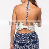 Hot Sale Boho Border Elegant Smocked Romper Whoelsale thumbnail-5