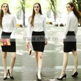 Fashion Ladies Long Sleeve Formal Tops Blouse Flouncing Stand Collar Shirt thumbnail-3