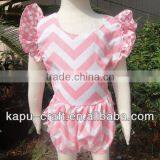 Hot Sales Chevron Cotton Romper, Zig Zag Romper for Little Baby thumbnail-3