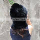 CX-C-01H Good Quality Winter Fox Fur Hat And Ring Scarf Set Beanie Hat thumbnail-3