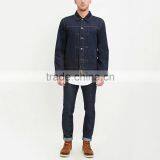 Dark Blue Casual Denim Custom Shirt Style Jacket Coat for Men thumbnail-4