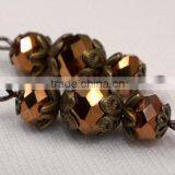 Green Aventurine Stone Silver Bead Charms, Stone Bead Dangles, Jewelry Making Charm 4 Green & Silver Charms thumbnail-6