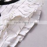 New Design Pink Striped Shirt Black Skirt Little Girl OL Wind Clothing Set 2017 Hot Sale thumbnail-6