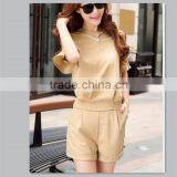 Linen Cotton New Fashion Ladies Suit Casual Women Jumpsuit thumbnail-1