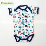 Summer Cotton Baby Clothes Lace Baby Rompers Printed With Short Sleeve thumbnail-1