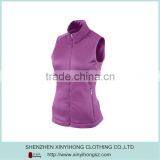 Eco Frinedly Cotton Full Zip Polar Fleece Soft Sport Vest In Purple