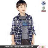Children's Fashion Thick Keep Warm Long Sleeve Brushed Apron Check Shirt With Two Pockets thumbnail-1