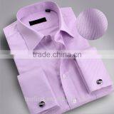Good Quality Fashionable 100% Cotton French Double Cuff Men's Busniess Shirt thumbnail-3