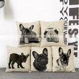 45*45CM Funny Lovely Animal Dog Pattern Office Cushion Pillow Cover Cotton Linen Decorative Pillows Pillowcases Covers 5 Types thumbnail-1