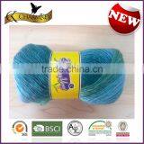 Space Dyed Good Quality Silk /Cotton/Polyester Blend Hand Knitting Yarn Made in China