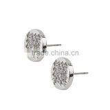Customized Simple Trendy Design Hiphop Diamond Earrings Jewelry For Young Women Wholesale thumbnail-1