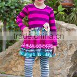 Fall and Winter Floral Lace Ruffle Handmade Children Wholesale Clothing thumbnail-4