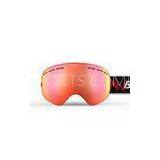 Red Child Small Ski Goggles With Interchangeable Lenses , UV Protection