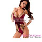 Kissable Xmas Night Santa Costumes Erotic Lingerie Sexy Mesh Chemise thumbnail-4
