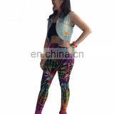 Wholesale Summer Sexy Tiedye Colorful pants,baggy tie dye pants,rayon viscose pants.