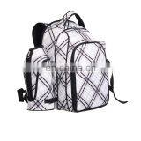 Family outdoor picnic backpack with side pockets