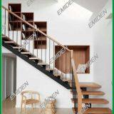 Shenzhen Yi Mei Deng Stairs Supply Indoor Straight Beams Steel Wooden Stairs Simple and Beautiful thumbnail-3