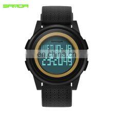 SANDA 337 Men Digital Sport Watches Silicone Strap Calendar Alarm 12/24 Hour Luminous Waterproof Watch thumbnail-5