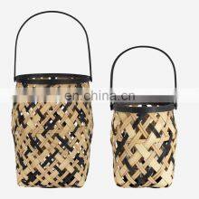 New Arrival Mini Bamboo Candle Holders Woven Lantern Centerpiece Candle Jar Cheap in Bulk European Style Vietnam Supplier