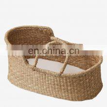 Hot Selling Wicker Seagrass for Baby Doll Natural High Quality Changing Bed For Dolls Basket Woven Vietnam Supplier thumbnail-2