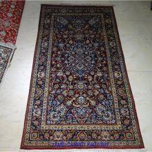 3x5ft Red Color Handmade Silk Persian Carpet Hanging Tapestry thumbnail-3