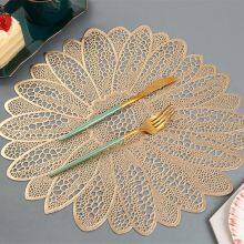 Hollow Flowers Place Mats For Holiday Party Wedding Dinner Table Decoration thumbnail-1