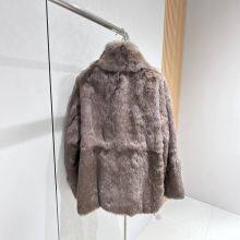 High End New Year's Edition Da Mi Mi Same Style Rabbit Fur and Fur Integrated Fur Coat for Women, Korean Style, Fashionable and Versatile thumbnail-2