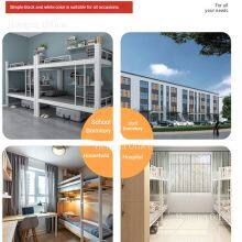 Customized 2 Tier Bed With Wardrobe Around HG-BB617 With Shoe Rack Storage 2000*900mm Steel Bed for Worker Dorm-Quick Installation thumbnail-5