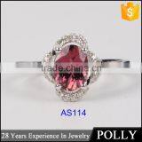 Women's Silver Ring With Big Red Stone Guangzhou Factory Machining Jewelry thumbnail-1