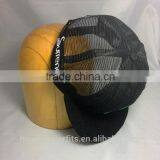 Custom Embroidery Black Knitted Crochet Printed Flat Underbrim Mesh Trucker Snapback Cap thumbnail-2