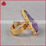 Natural Rough Stone Arrowhead Amethyst Ring thumbnail-5
