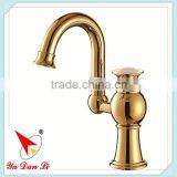 High Body Golden Finish Bathroom Basin Faucet ,wash Basin FaucetW1036M thumbnail-4