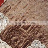 Velvet Beaded Lace Pure Color Bedding Set