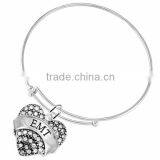 Genuine Austrian Clear Crystal Registered Nurse "ETM" Charm Chain Link Bracelet thumbnail-5