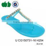 2015 Popular Beuatiful Lady Cheap Pvc Slipper With Diamond thumbnail-3