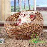 Natural Rattan Cane Wicker Round Lounge Sofa Chair Quality Choice thumbnail-1