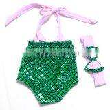 Hot Sale! Children Fashion Mermaid Romper With Headband thumbnail-2