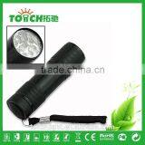9 Led Mini Flash Torch High Quality New Design Pocket Torch Flash Light Lamp Camping for 3*AAA Battery thumbnail-3