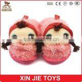 Custom Made Kids Indoor Slippers Children Plush Animal Slippers Nice Design Cute Doll Plush Slippers