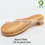 Luxury New Shoes Shape Design Bamboo Spoon Rest thumbnail-1