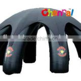 Inflatable black logo advertising tent for outdoor
