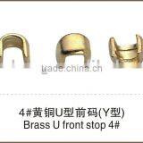 Brass U Top Stopper No.4 Y Type Zipper Garment Accessories thumbnail-1